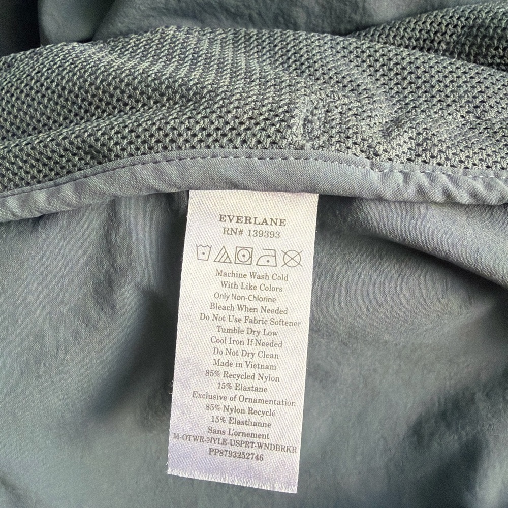 Everlane L Men Sport Utility Performance Stretch Windbreaker Jacket Activewear - Picture 11 of 11